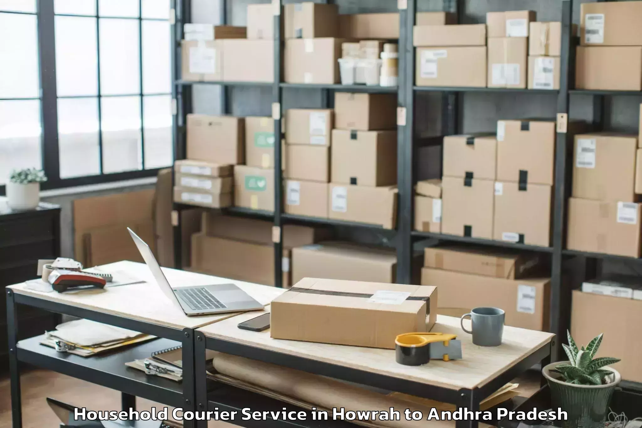 Hassle-Free Howrah to Buchinaidu Kandriga Household Courier